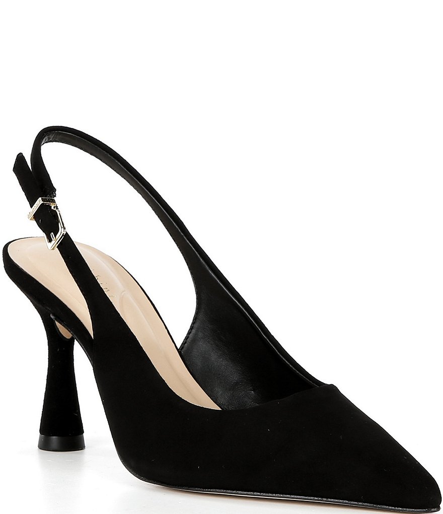 Ellanor Suede Pointed Toe Slingback Pumps