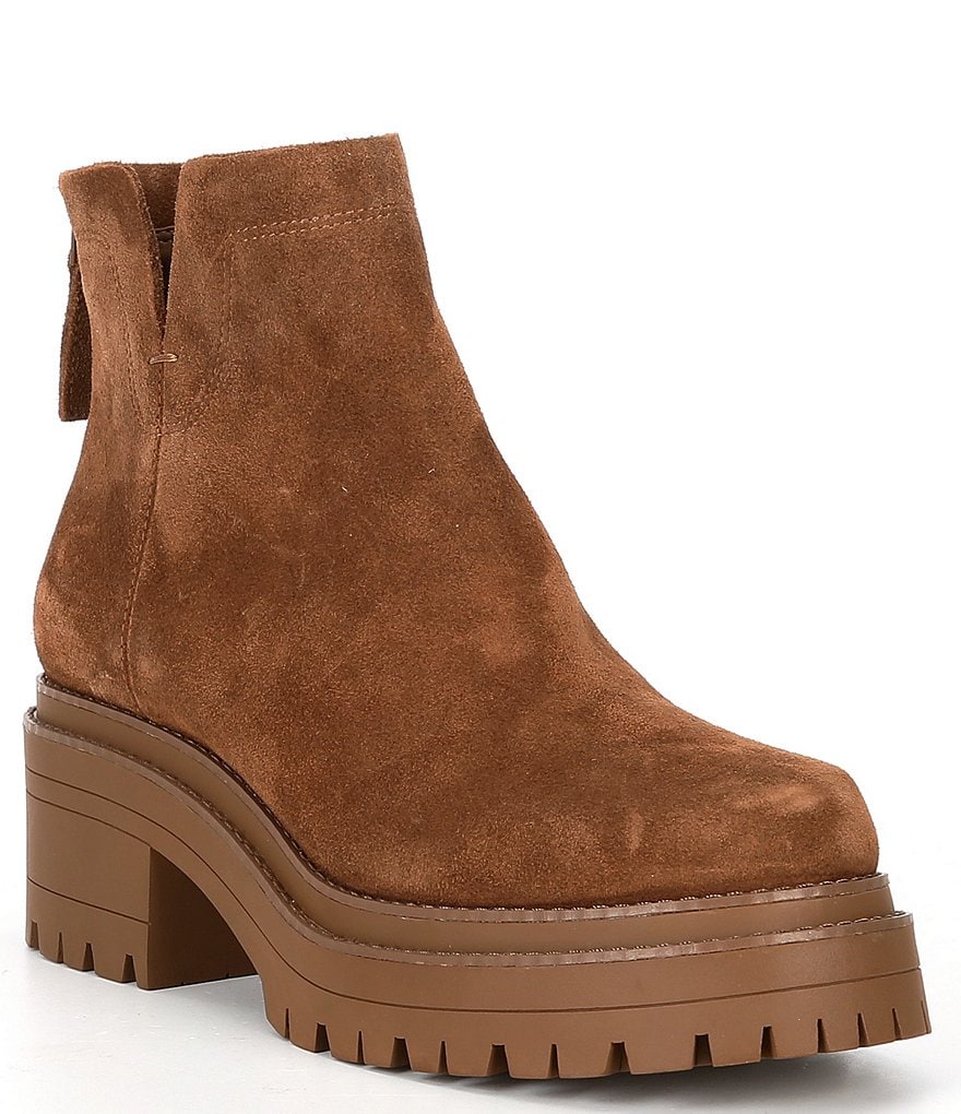 Gianni Bini Griffyn Suede Lug Sole Booties Dillard s