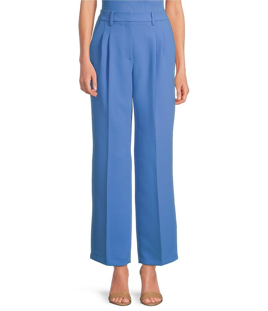 【期間限定！最安値挑戦】 Gianni Leg Wide Straight Pleated Crepe Hartley Bini パンツ
