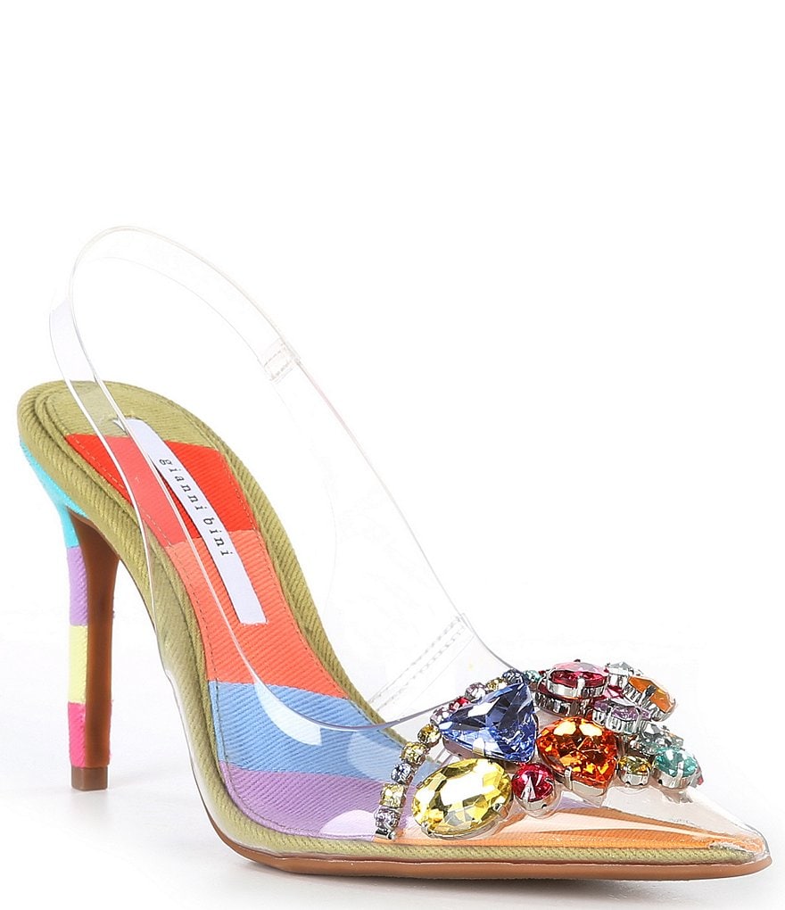 Clear designer pumps online