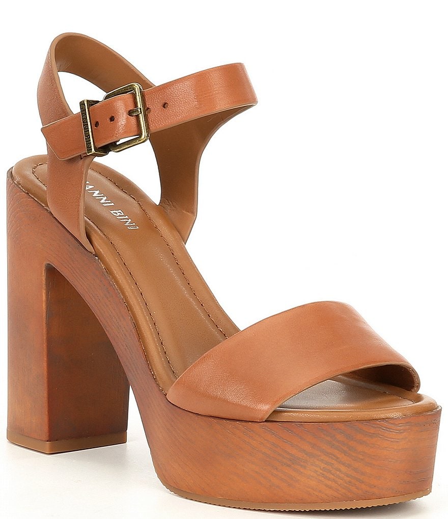brown platform heels