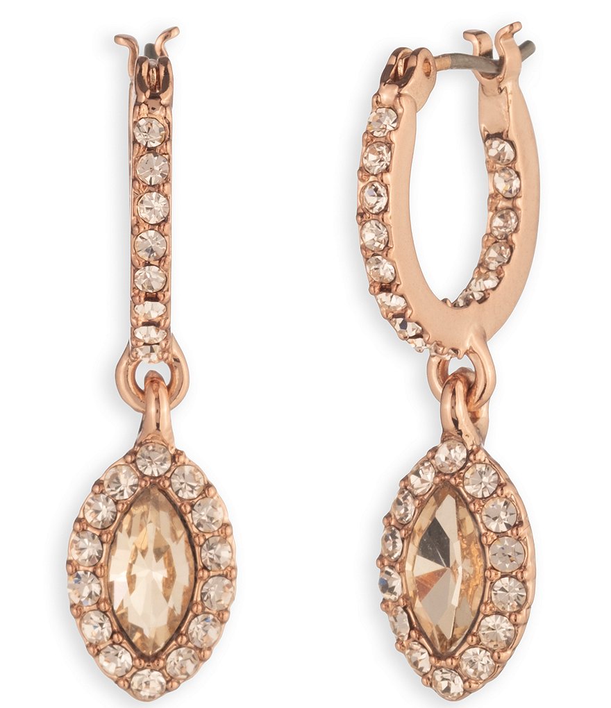 Givenchy Rhinestone Hoop Drop Earrings
