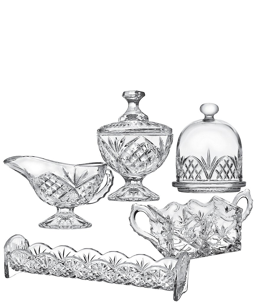 Godinger Dublin 5Piece Glass Hostess Serve Set Dillard's