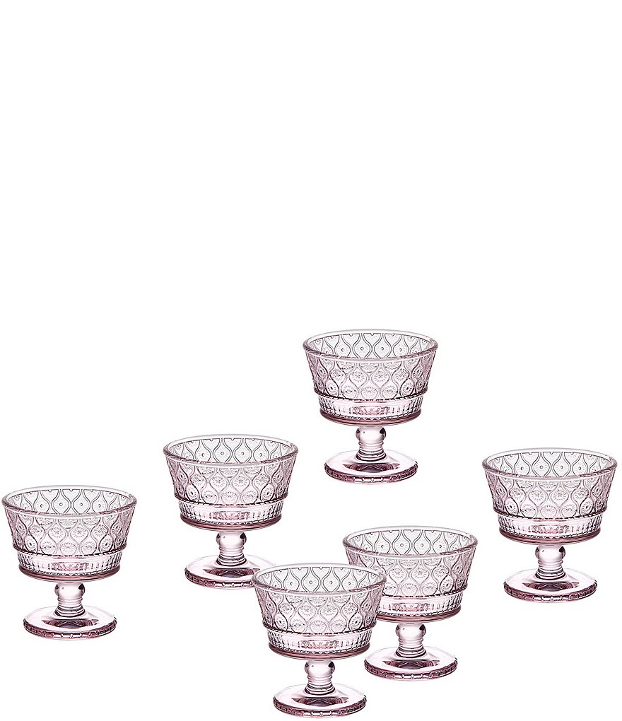 Godinger Pink Claro Footed Taster, Set of 8