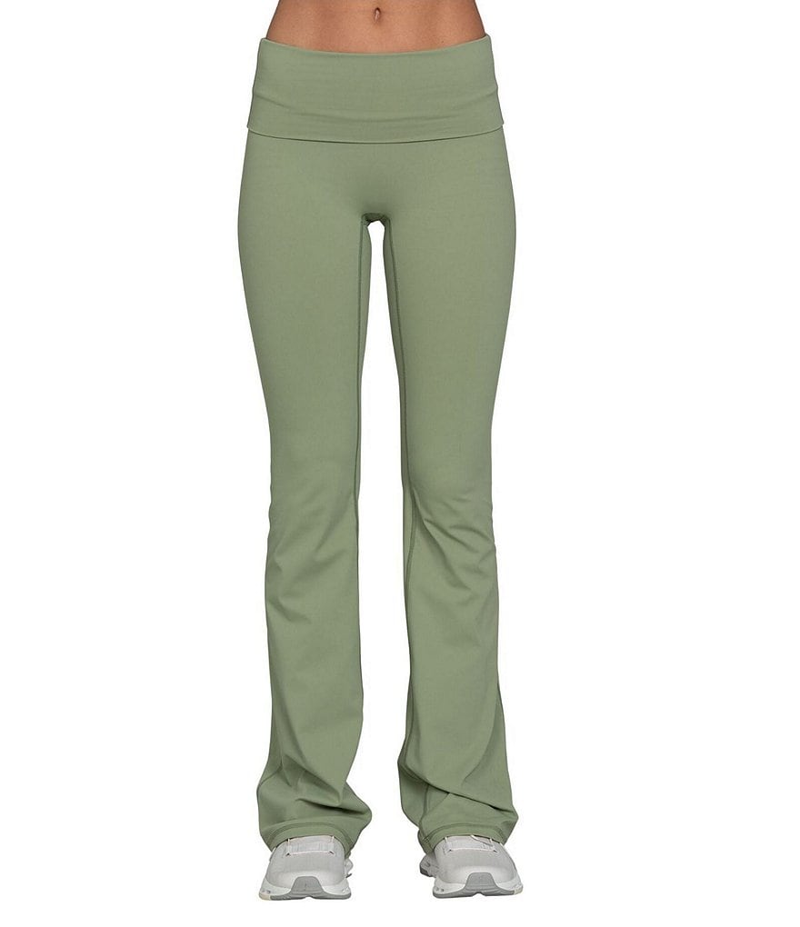 GOLD HINGE Essential Foldover High Rise Flare Pants | Dillard's