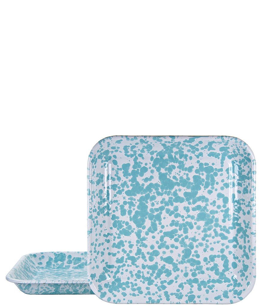 Golden Rabbit Enamelware Swirl Trays