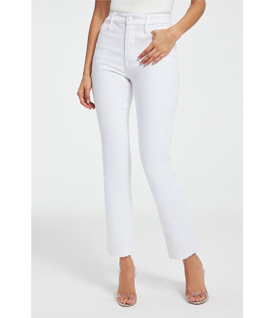 Good American retailer NWT Good Classic White Jeans Skinny Fit High Rise Sz 31/12