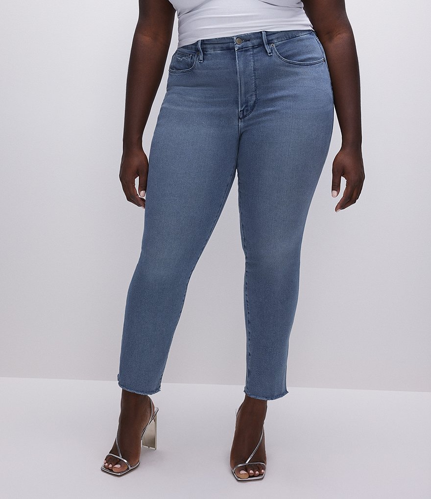 Good American plus size 22 denim jeans GOOD LEGS cotton blend on sale no back pocket