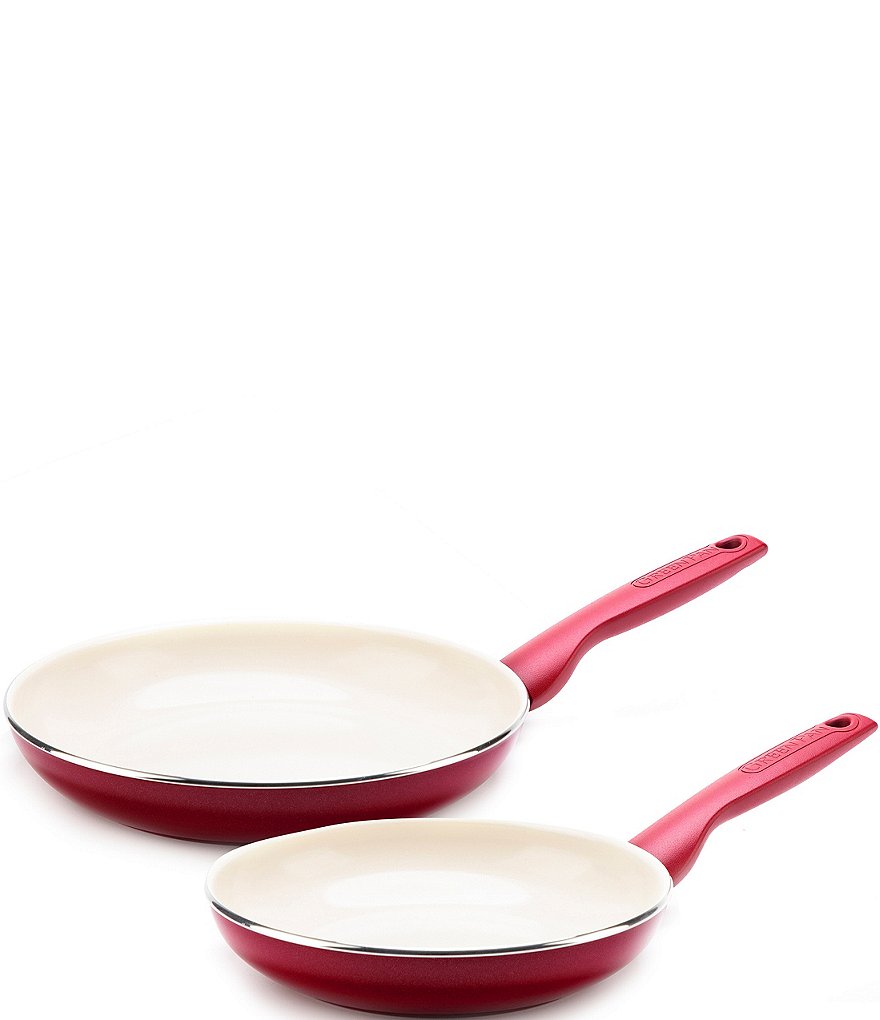 Rio Ceramic Nonstick 8 and 10 Frypan Set, Red