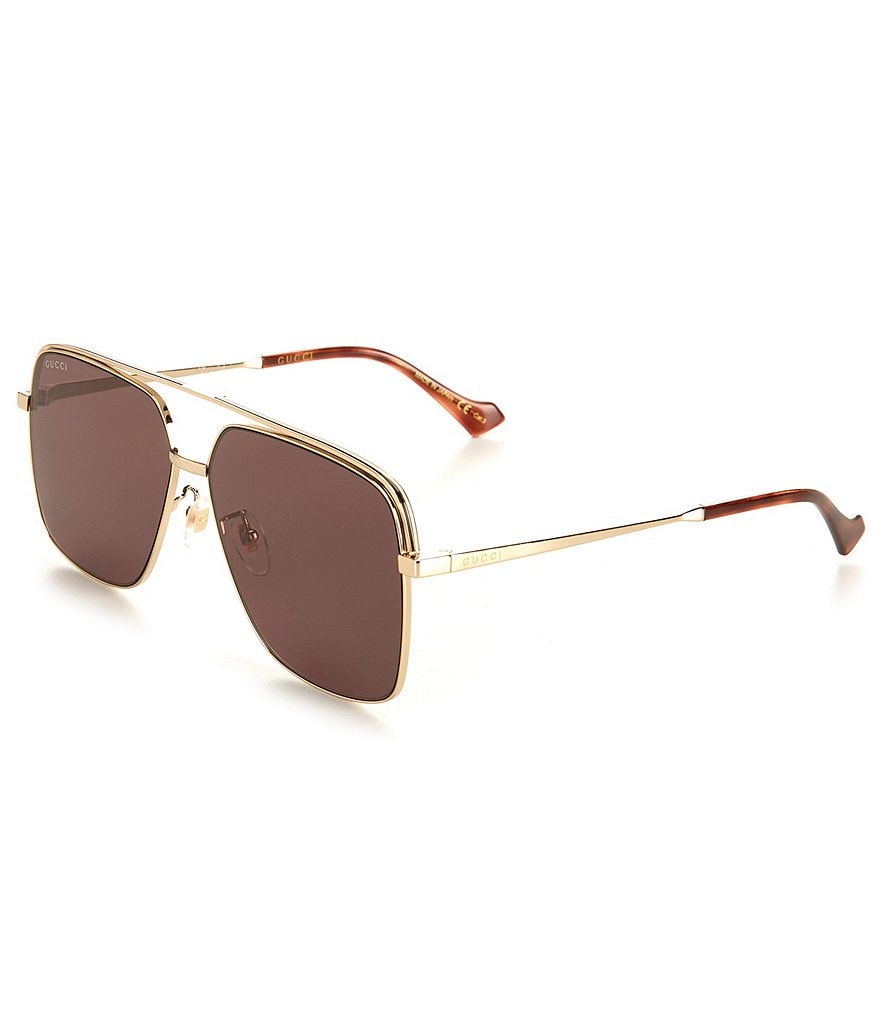 Gucci Blue Pilot Men's Sunglasses GG1099SA 002 61 889652381381 - Sunglasses  - Jomashop