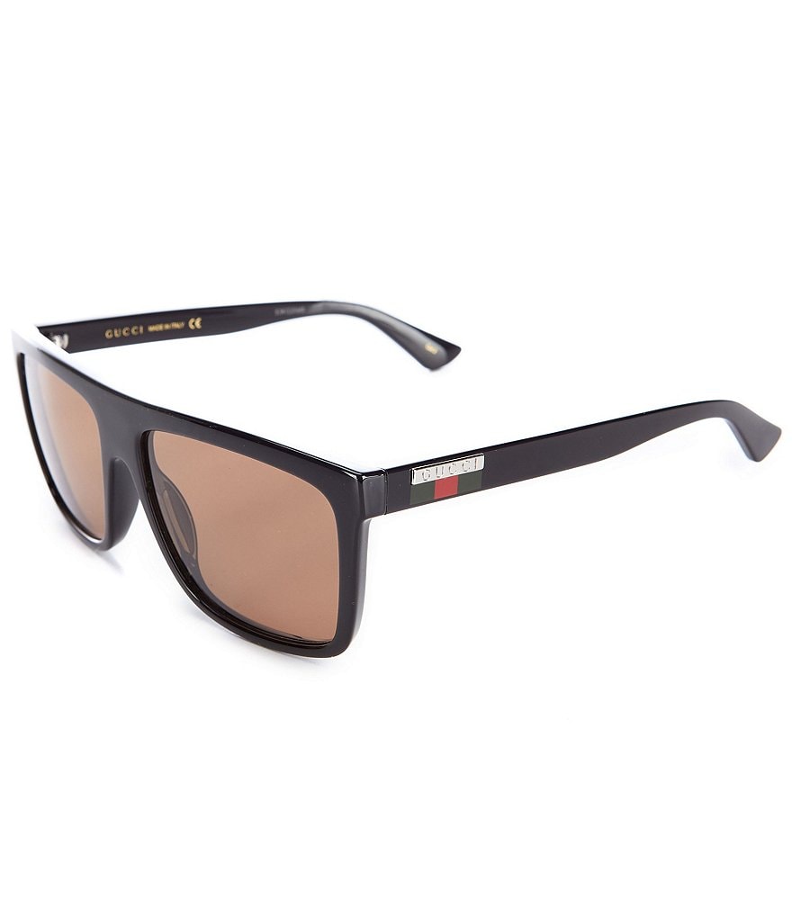 gucci men's rectangular sunglasses