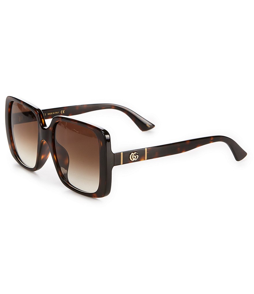 Gucci Womens 56mm Rectangular Sunglasses Dillards 