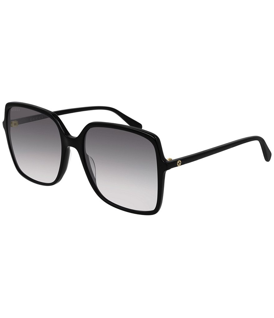 Gucci GG0544S Womens Square Polarized Sunglasses in Black 57mm CHOOSE LENS  COLOR - Polarized World