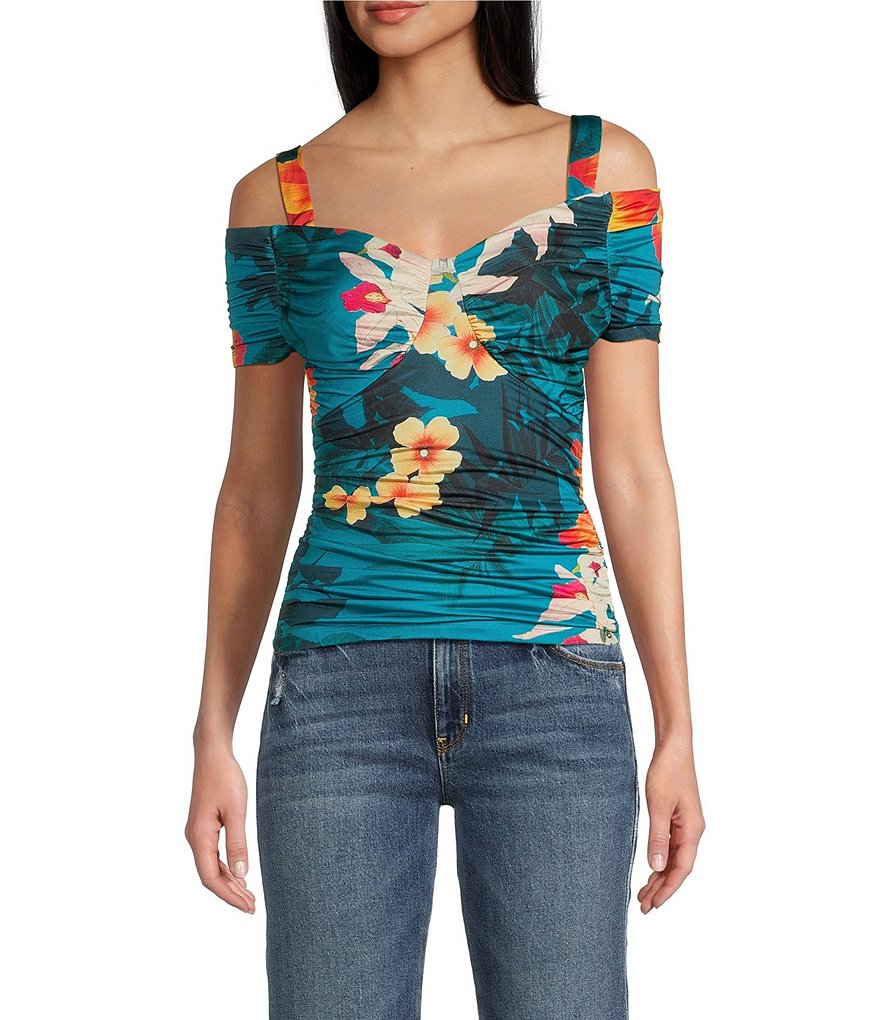 Lucky Brand Medium Floral Contemporary Cold Shoulder High