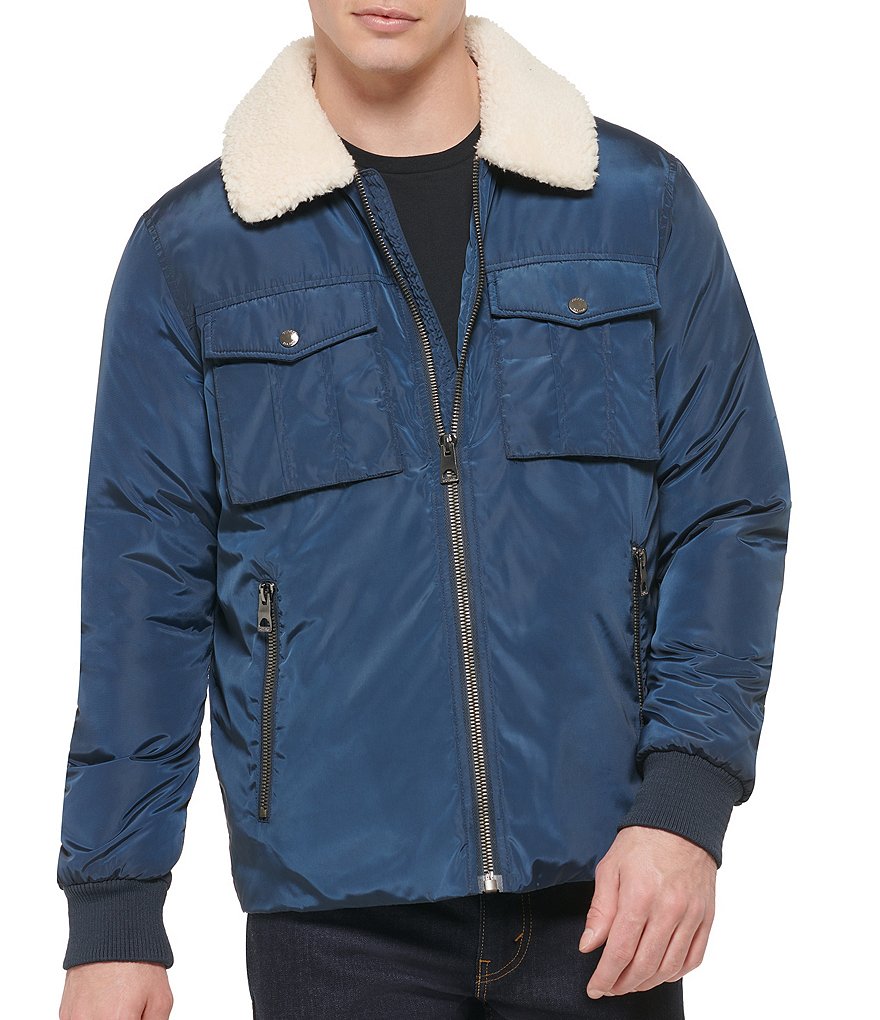 Guess Sherpa Collar Trucker Jacket | Dillard's