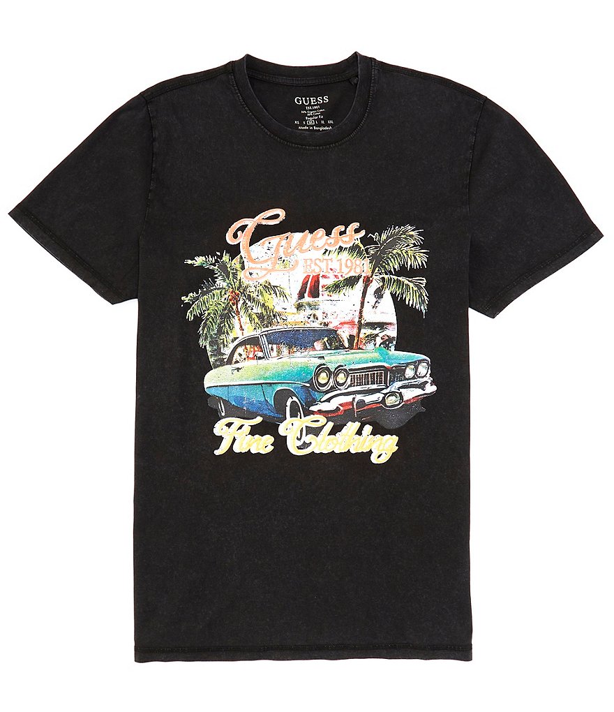 超人気ブティック Summer Guess Car Dillard's | T-Shirt Graphic Sleeve Short その他