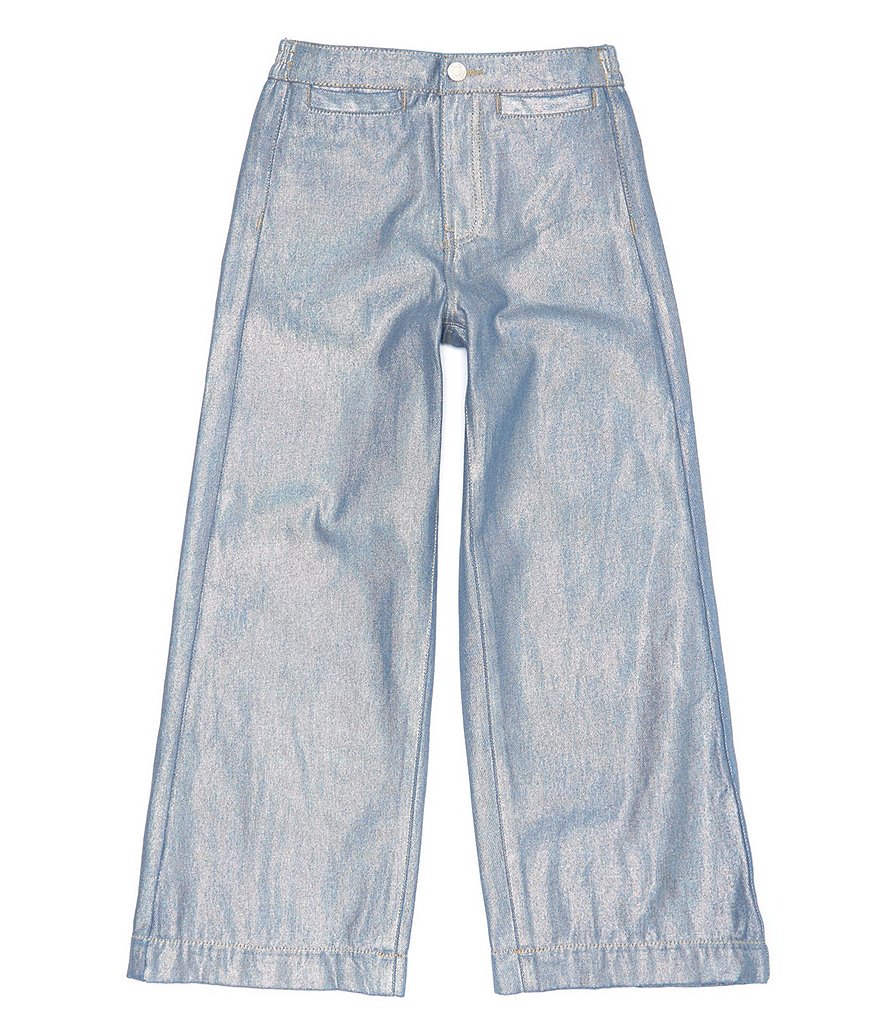 Habitual Big Girls 7-16 High-Waisted Pleated Wide Leg Jeans