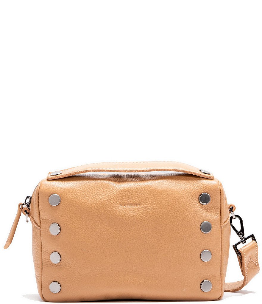 Brown Leather Studded Hip Bag Small Convertible Crossbody 