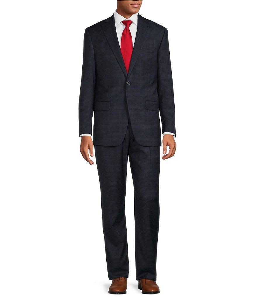 Hart Schaffner Marx Chicago Classic Fit Pleated Plaid 2-Piece Suit ...