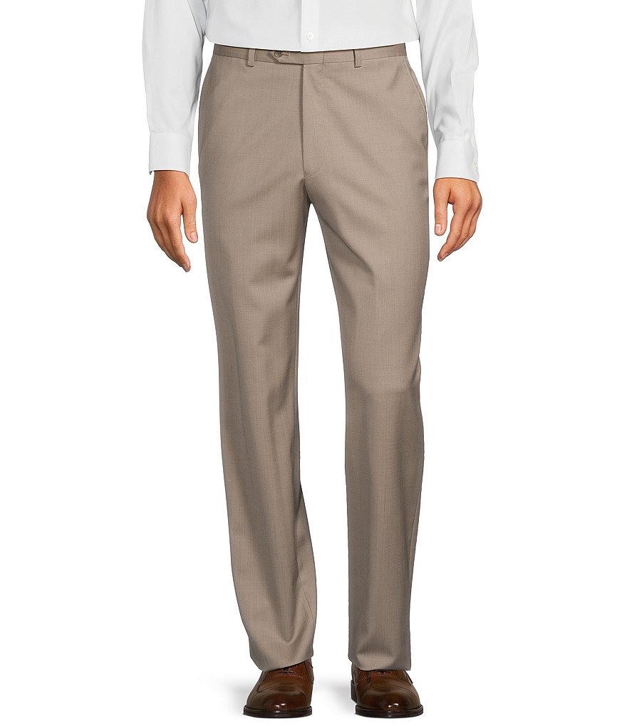 Twill Dress Chicago Hart Dillard\'s Pants Classic Fit Flat Schaffner Pattern Marx | Front