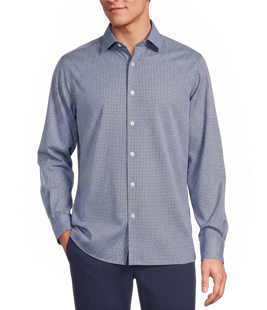 Long Sleeve Luxury Performance Circle Geo Shirt