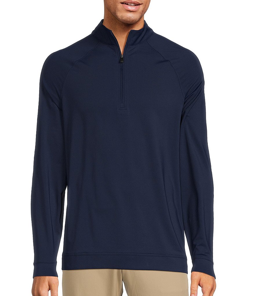 Hart Schaffner Marx Luxury Performance Long Sleeve Quarter-Zip Solid ...