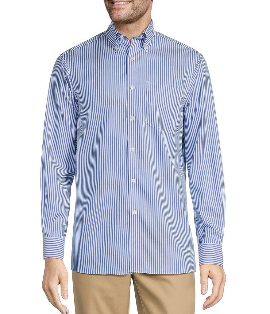 Hart Schaffner Marx State Street Essentials Striped Button-Down Collar ...