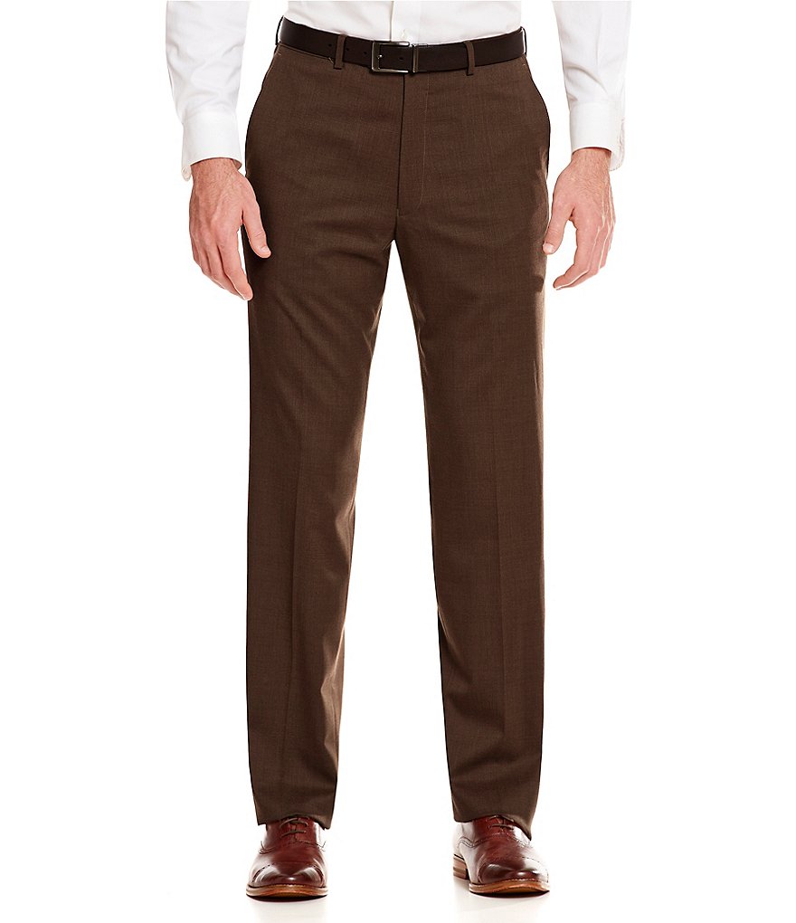 Hart Schaffner Marx Tailored Flat-Front Chicago Dress Pants | Dillards