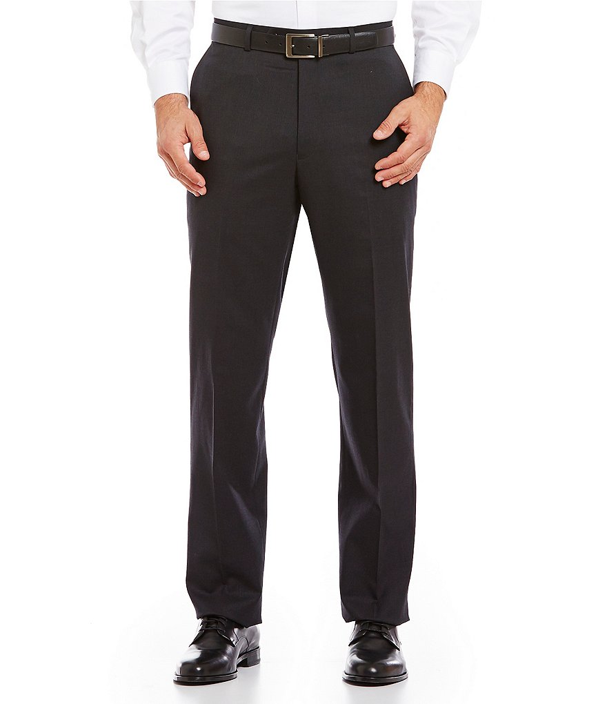 | Dillard\'s Hart Flat-Front Pants Chicago Dress Tailored Schaffner Marx