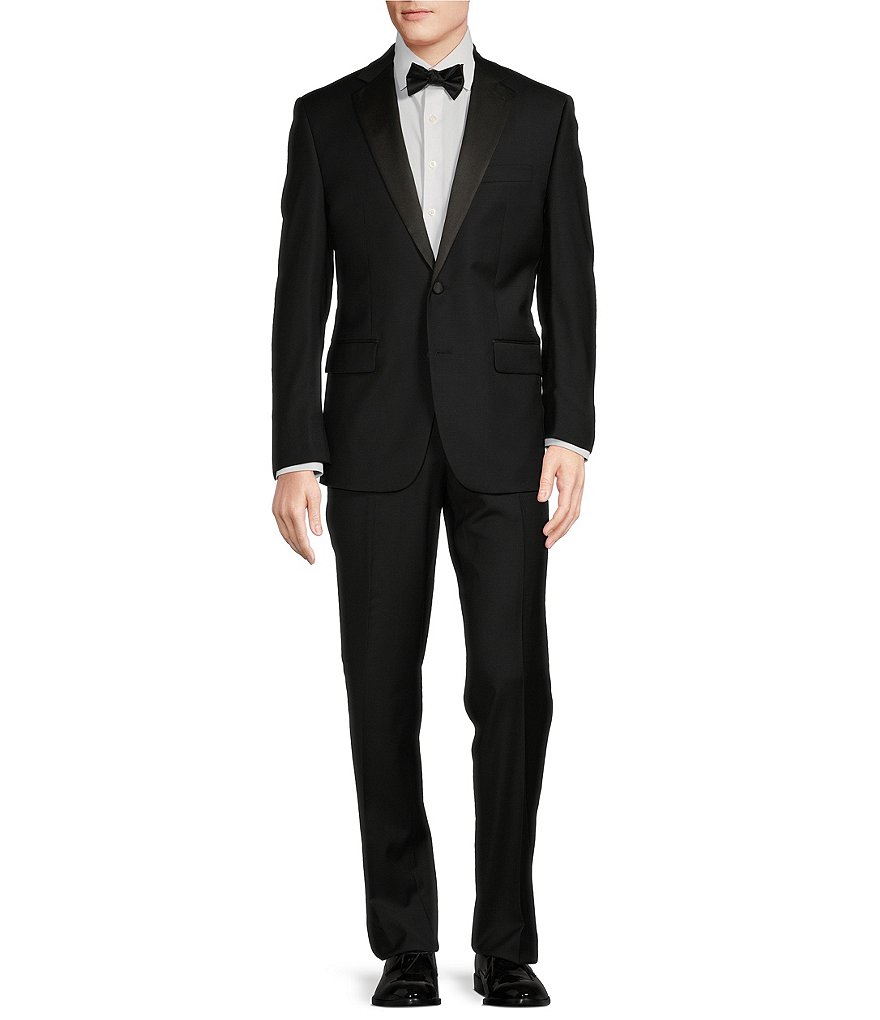 Hickey Freeman Classic Fit Flat Front Solid 2Piece Tuxedo Suit Dillard's