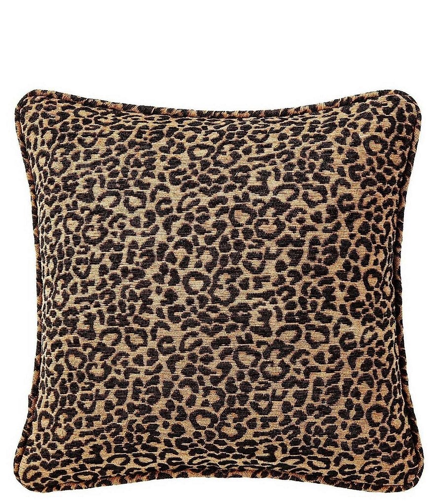 HiEnd Accents Adrienne Leopard Chenille Square Pillow