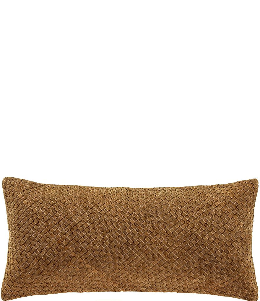 Fabiola Leather Striped Modern 13x20-inch Lumbar Throw Pillow - On Sale -  Bed Bath & Beyond - 30342036