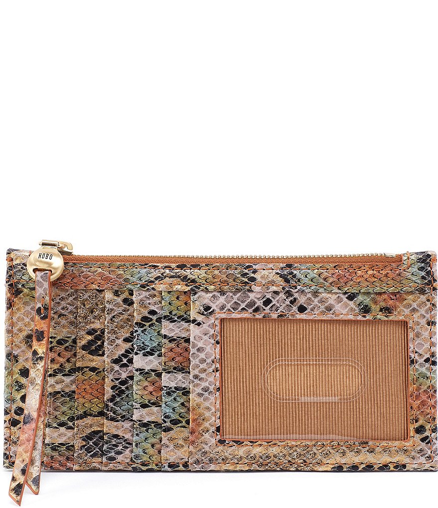 HOBO Carte Leather Opal Snake Print Card Case Wallet | Dillard's