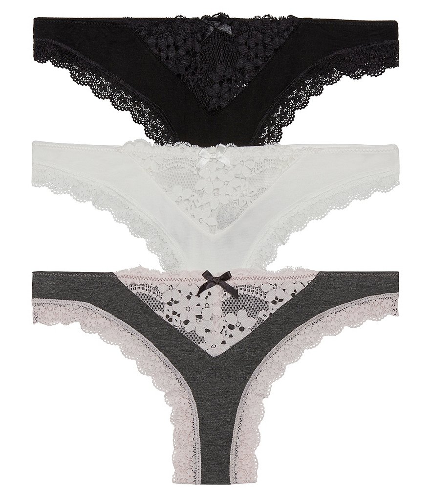 bebe Intimates 3 Pack Womens Underwear Thong Panties Nepal