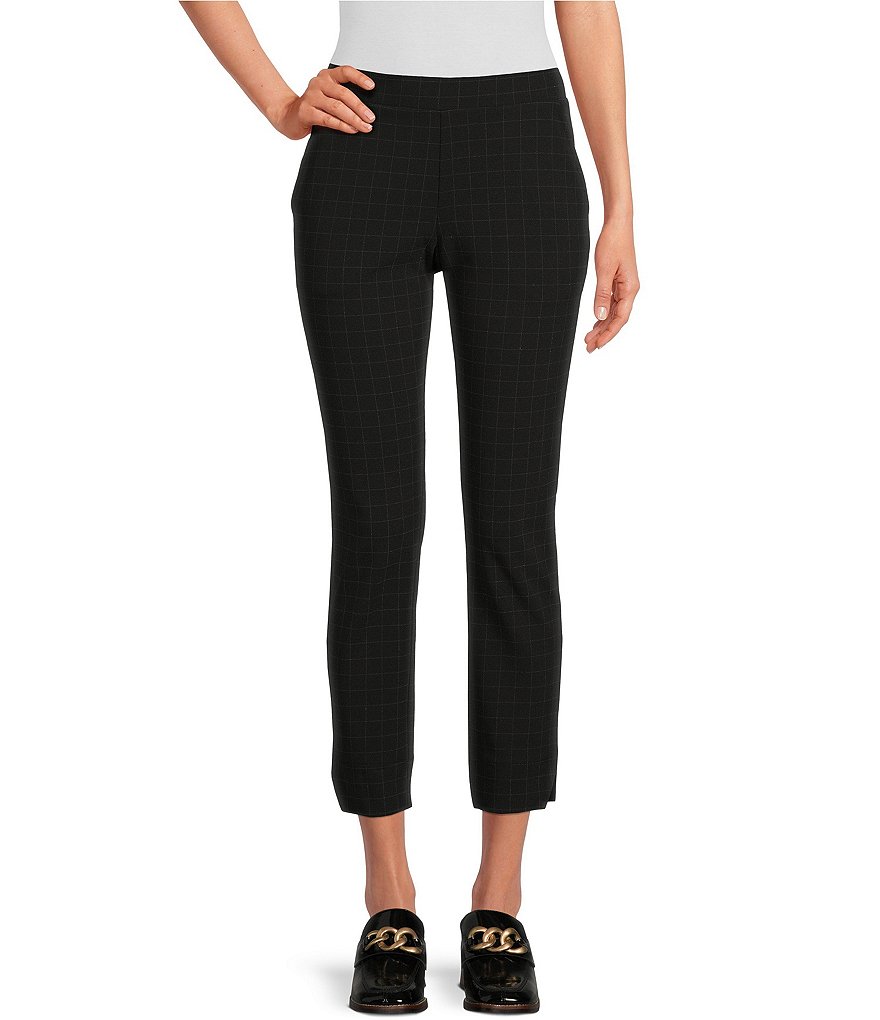 HUE Glimmer Windowpane Cropped Skimmer Leggings | Dillard's