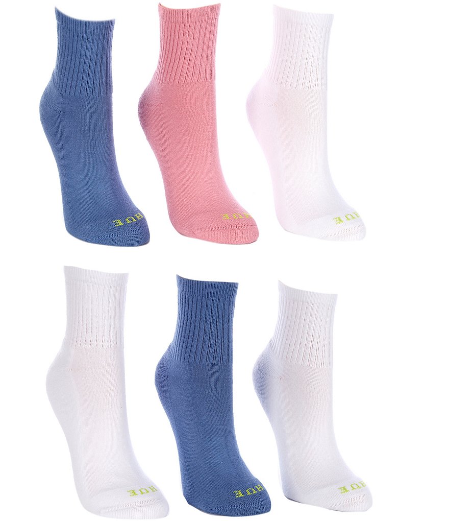 HUE Mini Crew Socks, 6 Pack | Dillard's
