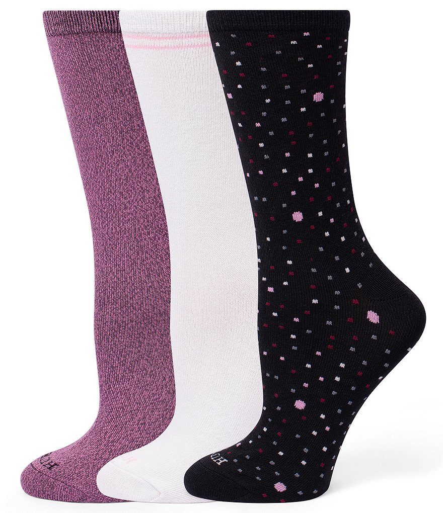 Polka Dot Crew Socks, 3 Pack