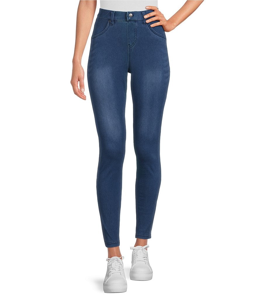 HUE, Jeans, Nwt Hue Leopard Print Denim Leggings Womens Size Medium U3999  Black White Gray