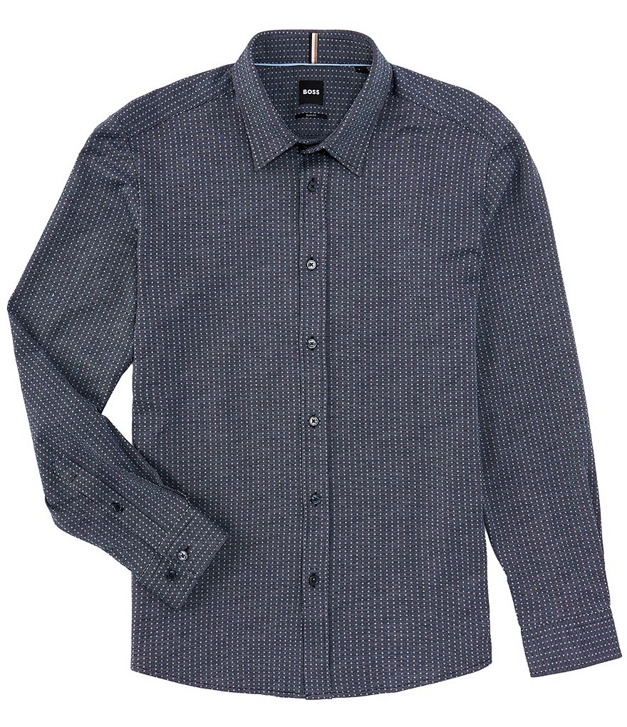 Hugo Boss BOSS Slim Fit Roan Long Sleeve Woven Shirt | Dillard's