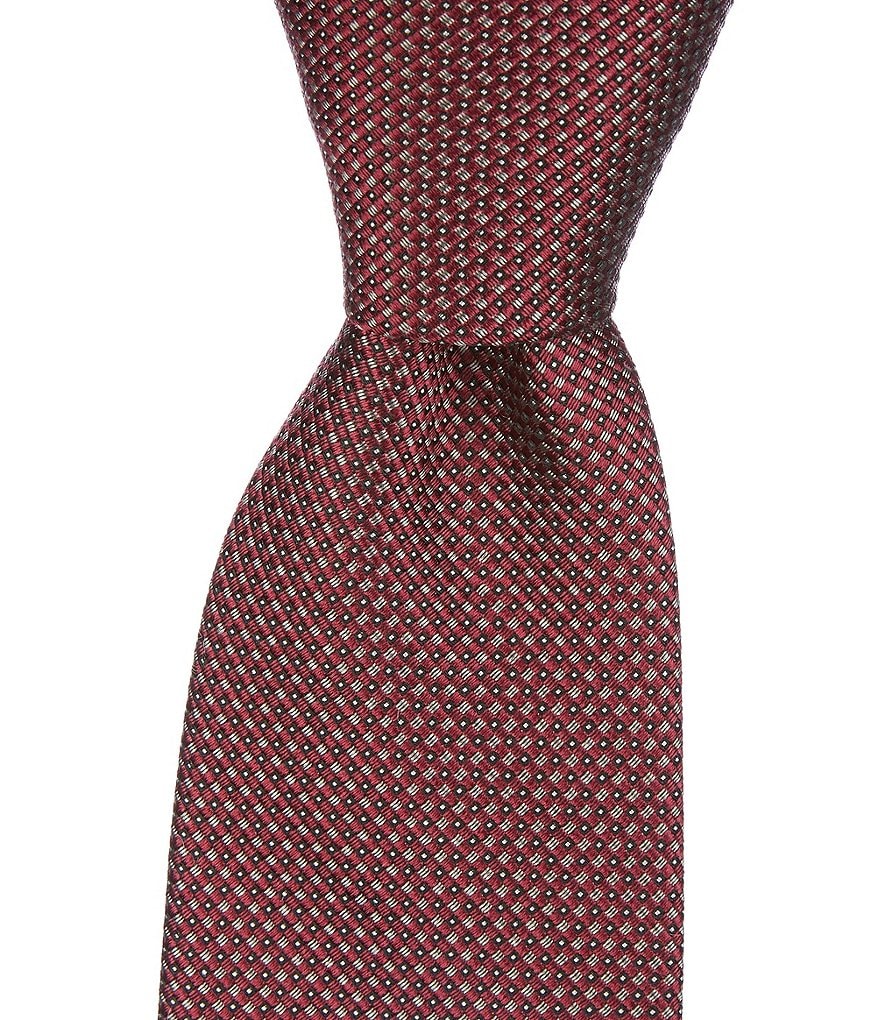 Hugo Boss Textured Pattern Narrow 2.95#double; Silk Tie