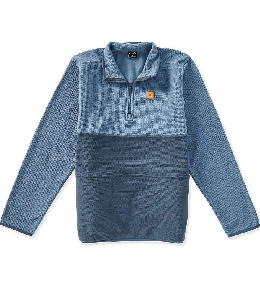 Hurley Cozypeak Color Block Quarter Zip Polar Fleece Pullover