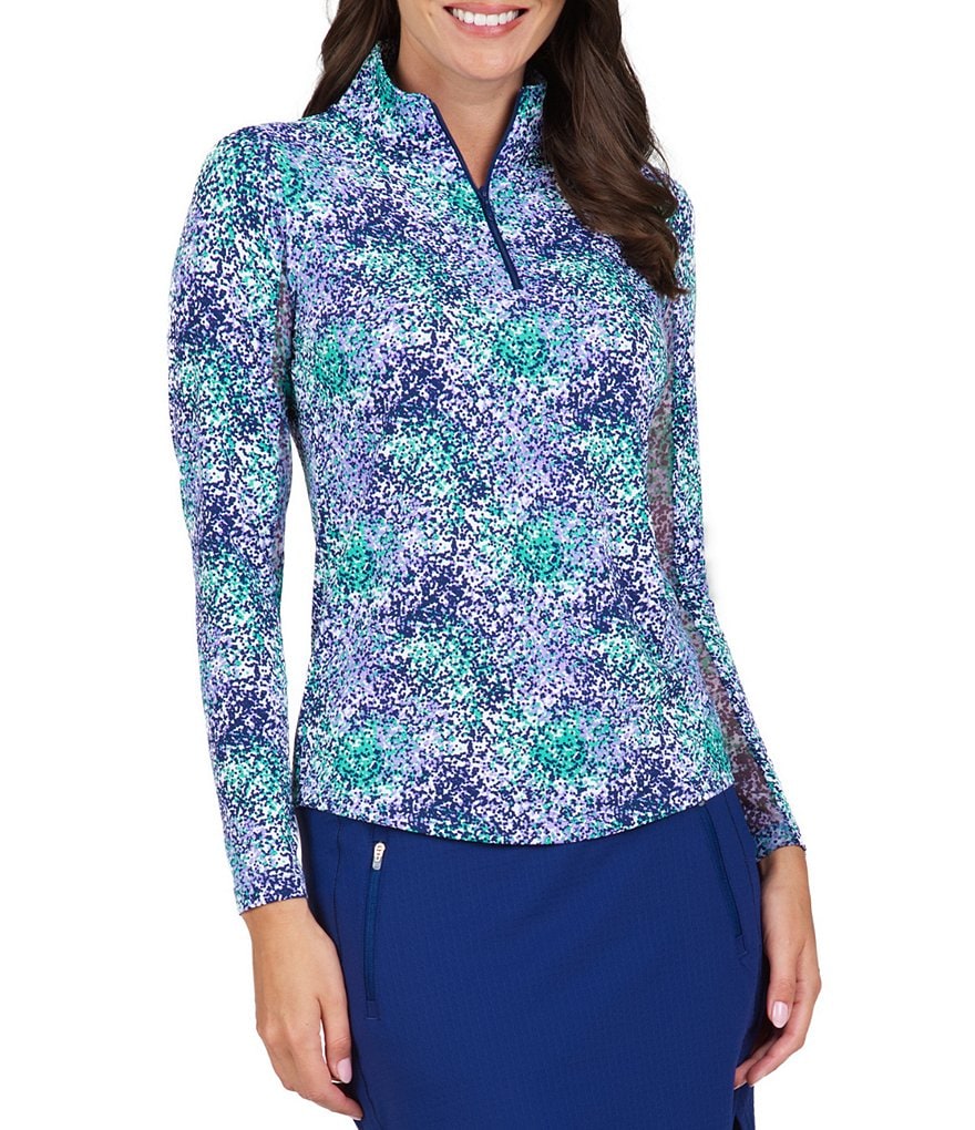 Back The Blue Script © Pocket Print Ladies Cowl Neck Full Zip