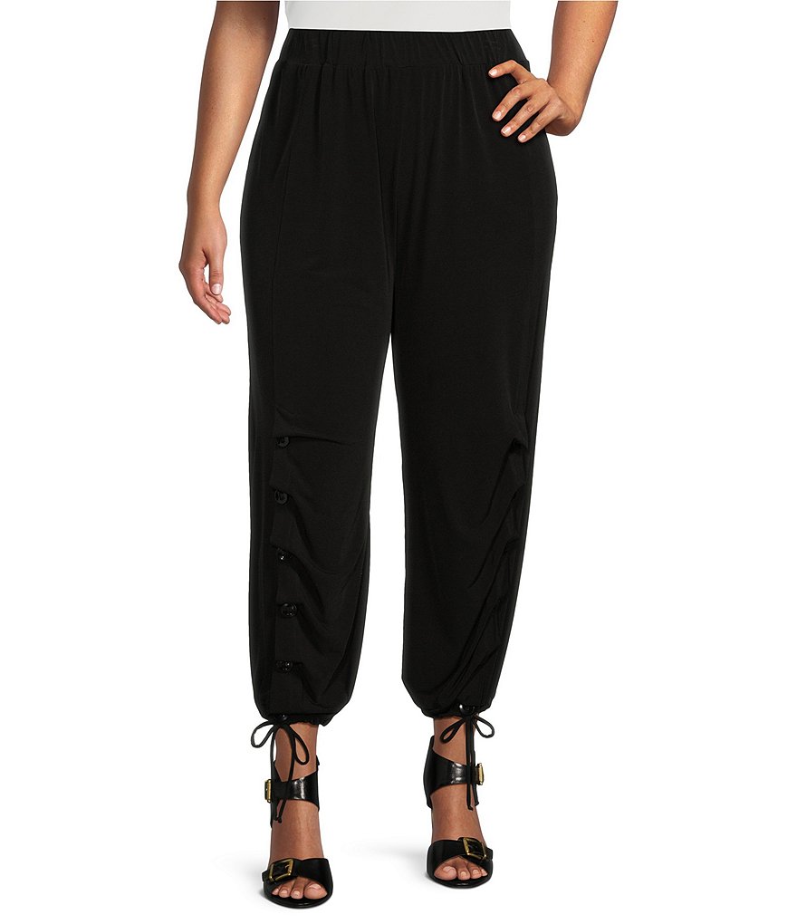 IC Collection Slim Stretch Knit Cropped Pants