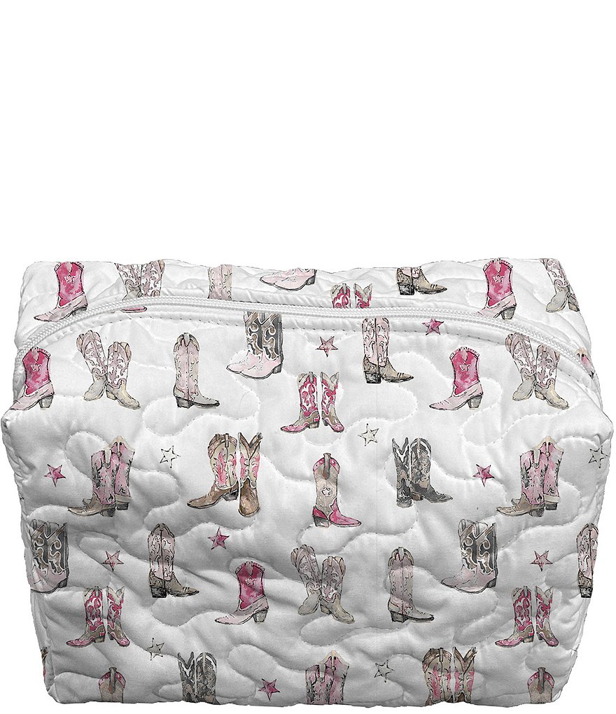 Ida Mae Home Thunderbird Boots Large Quilted Makeup Bag