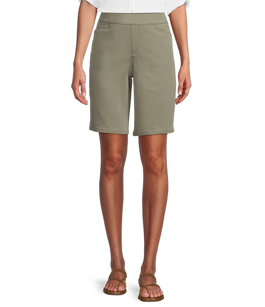 Intro Plus Size Daisy High Waisted Pull-On Bermuda Shorts | Dillard's