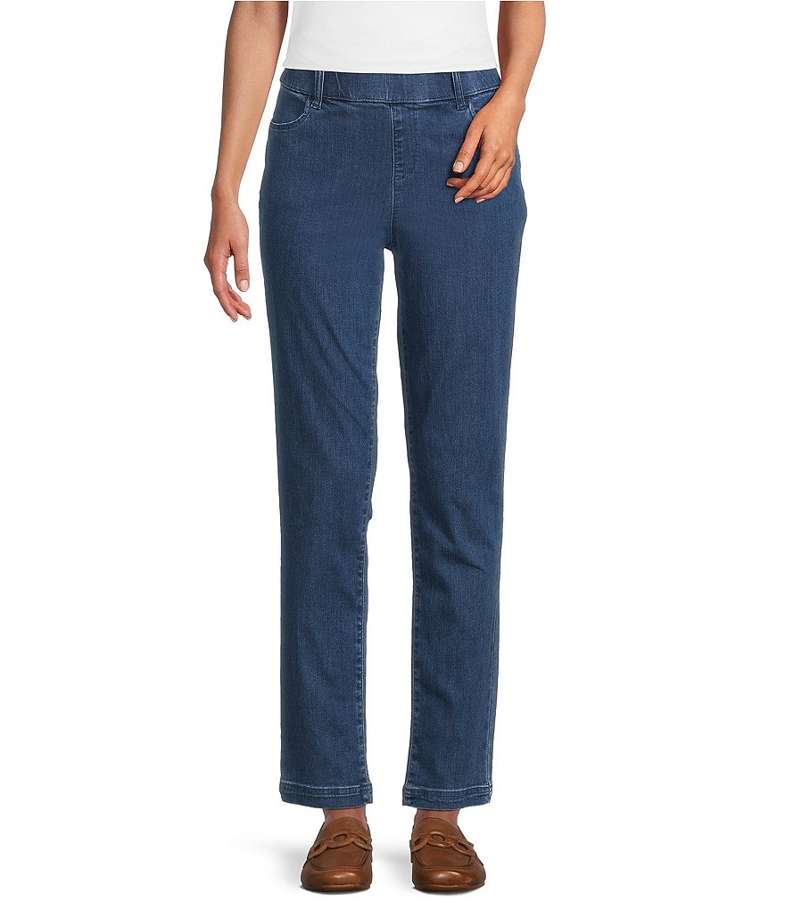 Intro Stella Straight Leg Pull-On Denim Pants Dillard's