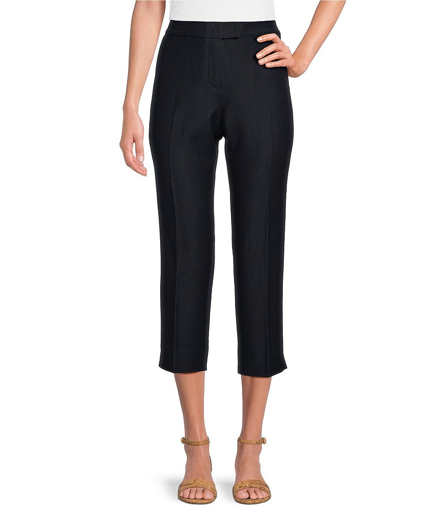 Investments Signature Ponte Slim Leg High Rise Pull-On Pants