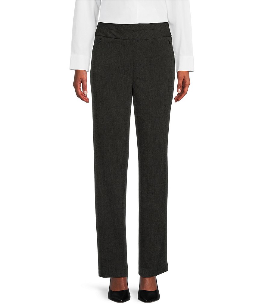 Investments the PARK AVE fit Black Birdseye Straight Leg Pants | Dillard's