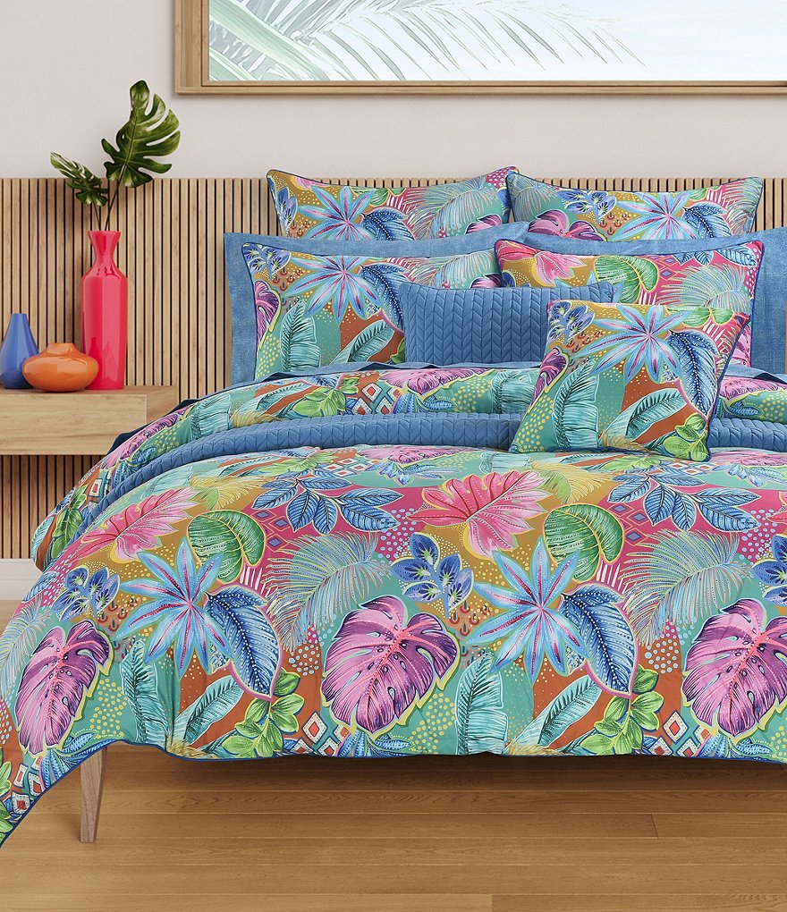 J. By J. Queen New York Hanalei Tropical Paradise Print Comforter Mini ...