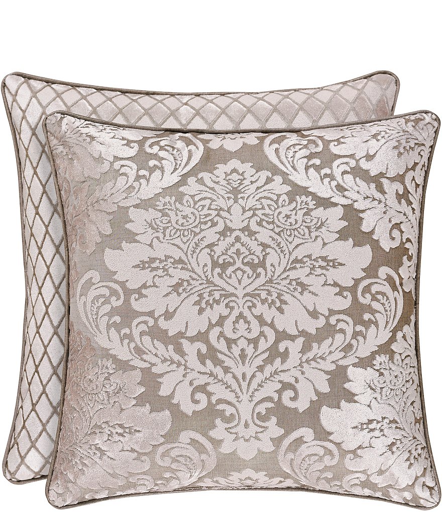 J. Queen New York Bel Air Sand Damask Square Pillow | Dillard's